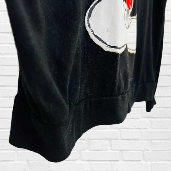 Disney Mickey Mouse Funny Graphic Sweatshirt Top Crewneck Long Sleeve Pullover - Picture 11 of 12